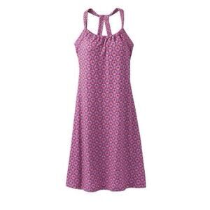 PrAna Quinn Dress Shelf Bra Size M Cosmo Pink Botanica Athletic Outdoor Hiking